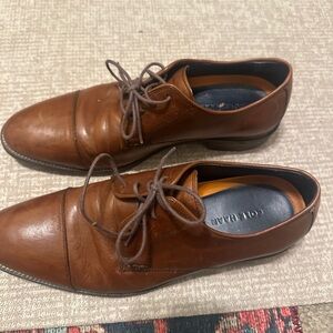 Cole Haan Men's Tan Leather Derby Shoes men’s 9.5